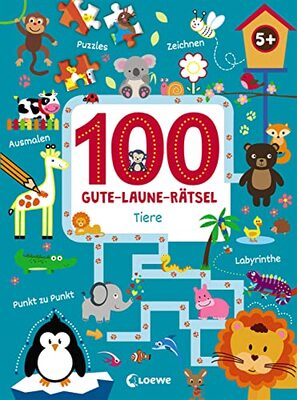 Alle Details zum Kinderbuch 100 Gute-Laune-Rätsel - Tiere: Lernspiele für Kinder ab 5 Jahre und ähnlichen Büchern