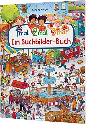 Alle Details zum Kinderbuch 1mal, 2mal, 3mal – Ein Suchbilder-Buch: Suchen, Zählen, Spaßhaben ab 4 Jahren und ähnlichen Büchern