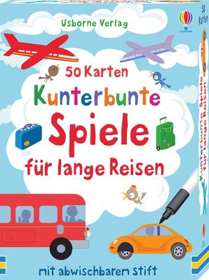 Alle Details zum Kinderbuch 50 Karten: Kunterbunte Spiele für lange Reisen: mit abwischbarem Stift (50-Karten-Reihe) und ähnlichen Büchern