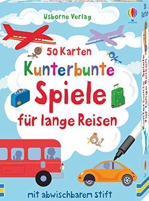 50 Karten: Kunterbunte Spiele für lange Reisen: mit abwischbarem Stift (50-Karten-Reihe) bei Amazon bestellen