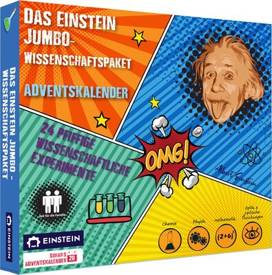 Alle Details zum Kinderbuch Adventskalender 2024 Einstein Jumbo Science Kit Experimente Kinder Countdown 24 atemberaubende Wissenschaftstricks für Kinder inspiriert von Einsteins spielerischer Neugier, Deutsch und ähnlichen Büchern