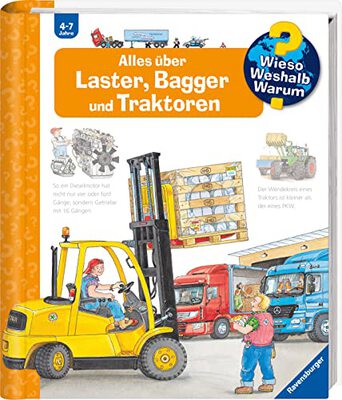 Alle Details zum Kinderbuch Alles über Laster, Bagger und Traktoren (Wieso? Weshalb? Warum?, Band 38) und ähnlichen Büchern