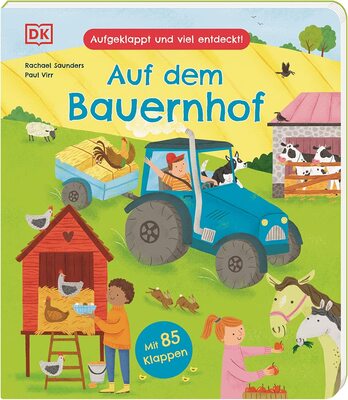 Alle Details zum Kinderbuch Aufgeklappt und viel entdeckt! Auf dem Bauernhof: Was passiert dem Bauernhof? Ein Pappbilderbuch mit 85 Klappen. Für Kinder ab 3 Jahren und ähnlichen Büchern