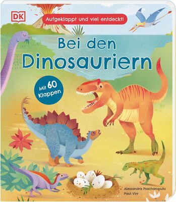 Alle Details zum Kinderbuch Aufgeklappt und viel entdeckt! Bei den Dinosauriern: Wie lebten Tyrannosaurus, Flugsaurier und Co.? Ein Pappbilderbuch mit 60 Klappen. Für Kinder ab 3 Jahren und ähnlichen Büchern