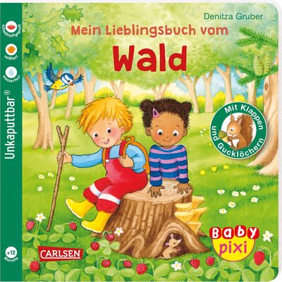 Alle Details zum Kinderbuch Baby Pixi (unkaputtbar) 129: Mein Lieblingsbuch vom Wald: Unzerstörbares Baby-Buch ab 12 Monaten über Waldtiere und Jahreszeiten mit Gucklöchern und Klappen (129) und ähnlichen Büchern