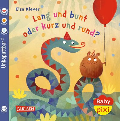 Alle Details zum Kinderbuch Baby Pixi (unkaputtbar) 130: Lang und bunt, kurz und rund: Unzerstörbares Baby-Buch ab 12 Monaten mit tollen Tieren, ersten Reimen und lustigen Gegensätzen – auch als Badebuch geeignet (130) und ähnlichen Büchern