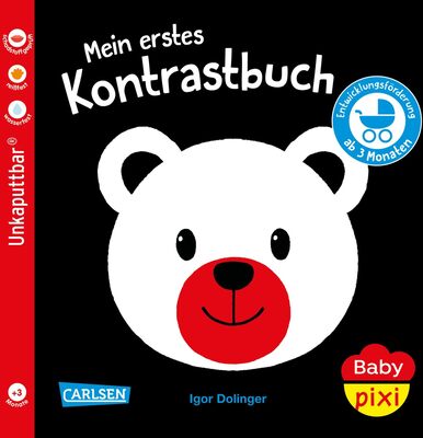 Alle Details zum Kinderbuch Baby Pixi (unkaputtbar) 156: Mein erstes Kontrastbuch ab 3 Monaten: Unzerstörbares Baby-Buch ab 3 Monaten – auch als Badebuch geeignet (156) und ähnlichen Büchern