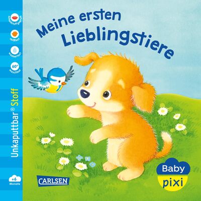 Alle Details zum Kinderbuch Baby Pixi (unkaputtbar) 164: Baby Pixi Stoff: Meine ersten Lieblingstiere: Unzerstörbares und weiches Buch aus Stoff für Babys ab 6 Monaten – auch als Badebuch geeignet (164) und ähnlichen Büchern