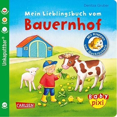 Alle Details zum Kinderbuch Baby Pixi (unkaputtbar) 69: Mein Lieblingsbuch vom Bauernhof: mit Klappen und Gucklöchern (69) und ähnlichen Büchern