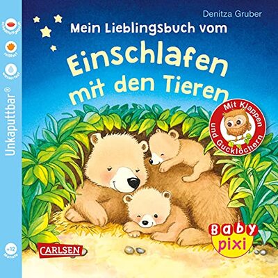 Alle Details zum Kinderbuch Baby Pixi (unkaputtbar) 96: Mein Lieblingsbuch vom Einschlafen mit den Tieren: Ein Baby-Buch mit Klappen und Gucklöchern ab 1 Jahr (96) und ähnlichen Büchern