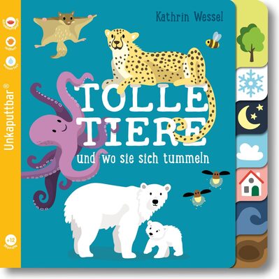 Alle Details zum Kinderbuch Baby Pixi (unkaputtbar) 114: Tolle Tiere: und wo sie sich tummeln | Unzerstörbares Baby-Buch ab 12 Monaten mit ersten Wörtern zum Lernen – auch als Badebuch geeignet (114) und ähnlichen Büchern