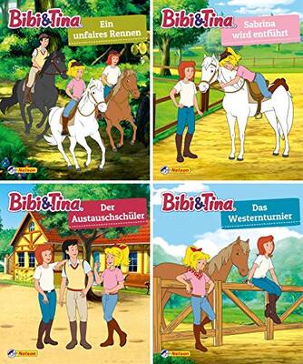 Alle Details zum Kinderbuch Nelson Mini-Bücher: 4er Bibi und Tina 29-32: Der Austauschschüler; Sabrina wird entführt; Ein unfaires Rennen; Das Westernturnier und ähnlichen Büchern