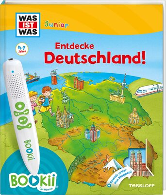 Alle Details zum Kinderbuch BOOKii® WAS IST WAS Junior Entdecke Deutschland!: Über 900 Hörerlebnisse und interaktive Spiele! (BOOKii / Antippen, Spielen, Lernen) und ähnlichen Büchern