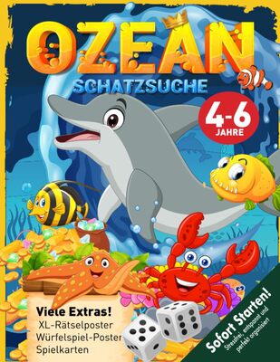 Alle Details zum Kinderbuch Spannende Ozean Schatzsuche Kindergeburtstag 4-6 Jahre: Helft der Meerestierbande, findet den Unterwasserwelt-Schatz mit dem magischen Armband - startklare Schnitzeljagd! (Bravo Schatzsuche) und ähnlichen Büchern