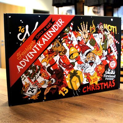 Alle Details zum Kinderbuch Chilli and BBQ Advent Calendar with 24 Products | From Mild to Hellish | Gift for Advent and Christmas | Gift for Men | Version with Doors | 943 g Filling Weight und ähnlichen Büchern