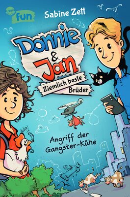 Alle Details zum Kinderbuch Donnie & Jan – Ziemlich beste Brüder. Angriff der Gangster-Kühe: Witziger Comicroman für alle ab 9. Von der Bestsellerautorin von „Hugo“ und „Collins geheimer Channel“ und ähnlichen Büchern