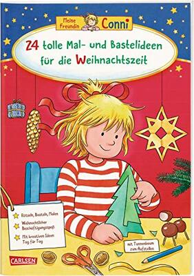 Alle Details zum Kinderbuch Conni Gelbe Reihe (Beschäftigungsbuch): 24 tolle Mal- und Bastelideen für die Weihnachtszeit: Mit Bastelvorlagen, Ausmalbildern und Weihnachtsrätseln für Kinder ab 5 Jahren und ähnlichen Büchern