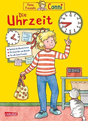 Alle Details zum Kinderbuch Conni Gelbe Reihe (Beschäftigungsbuch): Die Uhrzeit | Der Klassiker komplett überarbeitet: Begleite Conni und ihre Freundin bei einem Besuch in den ... die Uhr lernen | Für alle Kinder ab 5 Jahren und ähnlichen Büchern