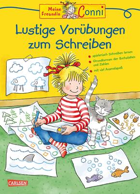 Alle Details zum Kinderbuch Conni Gelbe Reihe (Beschäftigungsbuch): Lustige Vorübungen zum Schreiben: Erste Buchstaben und Zahlen schreiben lernen mit Schwungübungen für Vorschulkinder ab 4 Jahren und ähnlichen Büchern