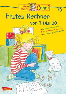 Alle Details zum Kinderbuch Conni Gelbe Reihe (Beschäftigungsbuch): Conni Erstes Rechnen (Neues Cover): von 1 bis 20 und ähnlichen Büchern