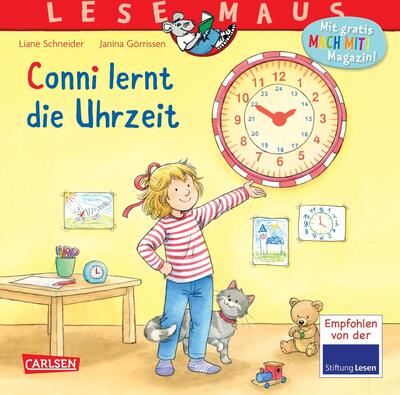 Alle Details zum Kinderbuch LESEMAUS 190: Conni lernt die Uhrzeit (190) und ähnlichen Büchern