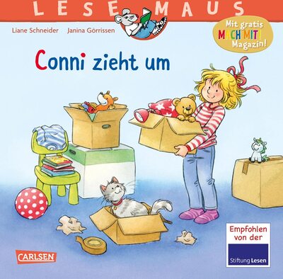 Alle Details zum Kinderbuch LESEMAUS 66: Conni zieht um: Bilderbuchgeschichte für Kinder ab 3 (66) und ähnlichen Büchern