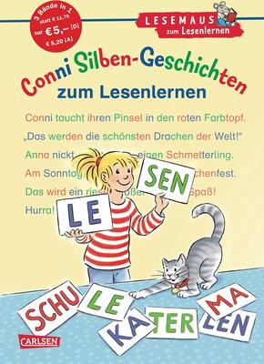 Alle Details zum Kinderbuch LESEMAUS zum Lesenlernen Sammelbände: Conni Silben-Geschichten zum Lesenlernen: Extra Lesetraining – Lesetexte mit farbiger Silbenmarkierung und ähnlichen Büchern