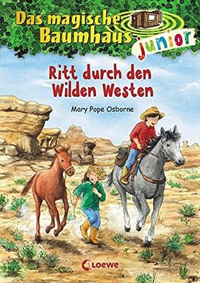 Alle Details zum Kinderbuch Das magische Baumhaus junior (Band 10) - Ritt durch den Wilden Westen: Kinderbuch zum Vorlesen und ersten Selberlesen - Mit farbigen Illustrationen - Für Mädchen und Jungen ab 6 Jahre und ähnlichen Büchern