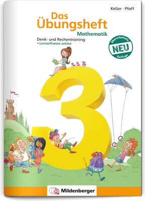 Das Übungsheft Mathematik 3: Denk- und Rechentraining – Lernheft für 3. Klasse Mathe, Rechenübungen für die Grundschule, inkl. Lösungsheft und Sticker bei Amazon bestellen