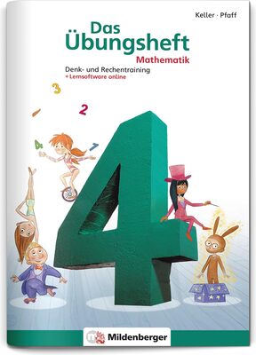 Das Übungsheft Mathematik 4: Denk- und Rechentraining – Lernheft für 4. Klasse Mathe, Rechenübungen für die Grundschule, inkl. Lösungsheft und Sticker bei Amazon bestellen