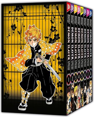 Alle Details zum Kinderbuch Demon Slayer - Kimetsu no Yaiba 1-8 mit Sammelschuber und ähnlichen Büchern