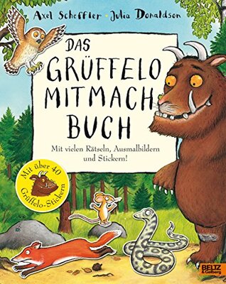 Alle Details zum Kinderbuch Das Grüffelo-Mitmachbuch: Mit vielen Rätseln, Such- und Ausmalbildern und Stickern und ähnlichen Büchern