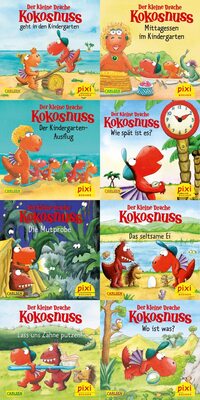 Alle Details zum Kinderbuch Pixi-8er-Set 288: Der kleine Drache Kokosnuss und seine Freunde (8x1 Exemplar) (288) und ähnlichen Büchern