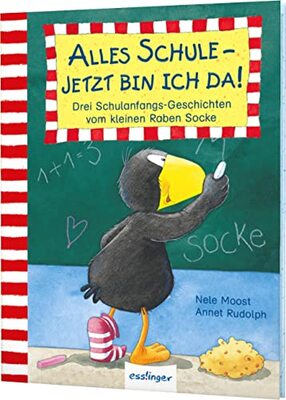 Alle Details zum Kinderbuch Der kleine Rabe Socke: Alles Schule – jetzt bin ich da!: Drei Schulanfangs-Geschichten vom kleinen Raben Socke | Kleines Bilderbuch für die Schultüte und ähnlichen Büchern