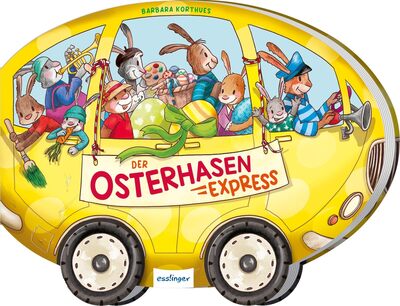 Alle Details zum Kinderbuch Der Osterhasen-Express: Fröhlich-buntes Oster-Wimmelbuch mit beweglichen Rädern und ähnlichen Büchern