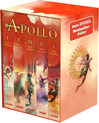 Alle Details zum Kinderbuch Die Abenteuer des Apollo: Taschenbuch-Schuber Bände 1-5: Alle Bände im wunderschönen Schuber – für Riordan-Fans und Neueinsteiger! und ähnlichen Büchern