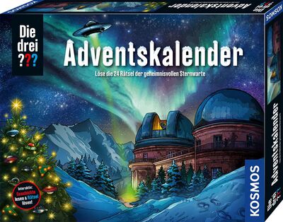 Alle Details zum Kinderbuch Die DREI ??? Advent Calendar 2025 by Kosmos 632656, Solve the 24 Puzzles of the Mysterious Observatory, Toy and Puzzle Advent Calendar for Children, Question Mark und ähnlichen Büchern