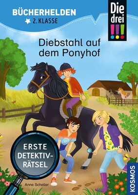 Alle Details zum Kinderbuch Die drei !!!, Bücherhelden 2. Klasse, Diebstahl auf dem Ponyhof: Erste Detektivrätsel, Erstleser Kinder ab 7 Jahre und ähnlichen Büchern