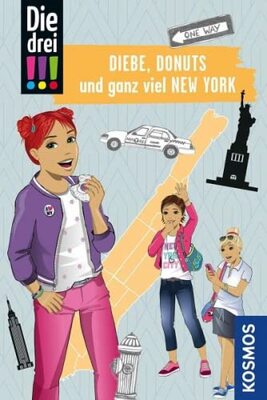 Alle Details zum Kinderbuch Die drei !!!, Diebe, Donuts und ganz viel New York: Mit den wichtigsten Sehenswürdigkeiten, Sprachführer und Stadtplan und ähnlichen Büchern