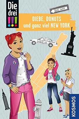 Alle Details zum Kinderbuch Die drei !!!, Diebe, Donuts und ganz viel New York: Mit den wichtigsten Sehenswürdigkeiten, Sprachführer und Stadtplan und ähnlichen Büchern