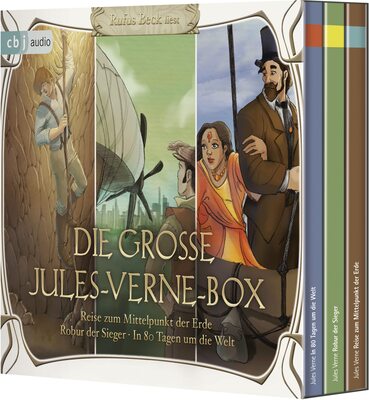 Alle Details zum Kinderbuch Die große Jules-Verne-Box: Robur der Sieger, Reise zum Mittelpunkt der Erde, In 80 Tagen um die Welt (Hörbuch-Klassiker für die ganze Familie, Band 11) und ähnlichen Büchern