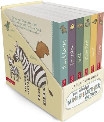 Alle Details zum Kinderbuch Die winzige Mini-Bibliothek der Tiere - 6 Mini-Pappbilderbücher im Schuber (Die große Mini-Bibliothek der Wörter) und ähnlichen Büchern