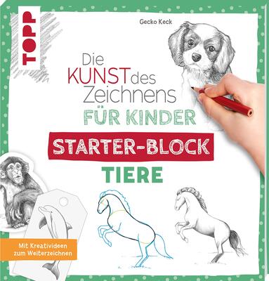 Alle Details zum Kinderbuch Die Kunst des Zeichnens für Kinder Starter-Block - Tiere: Mit Kreativideen zum Weiterzeichnen und ähnlichen Büchern