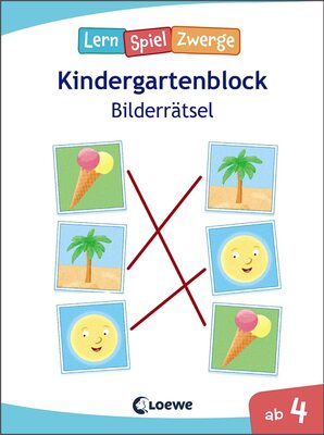 Die neuen LernSpielZwerge - Bilderrätsel: Kindergartenblock ab 4 Jahre - Lernspiele und Übungen für Kindergarten und Vorschule bei Amazon bestellen