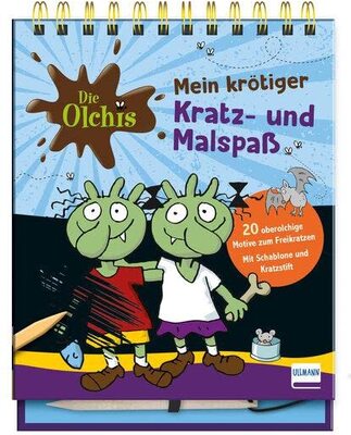 Alle Details zum Kinderbuch Die Olchis – Mein krötiger Kratz- und Malspaß: 20 oberolchige Motive zum Freikratzen und Ausmalbilder | Mit Schablone und Kratzstift und ähnlichen Büchern