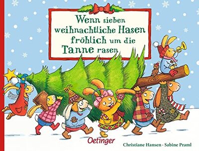 Wenn sieben weihnachtliche Hasen fröhlich um die Tanne rasen: Lustiges, warmherziges Pappbilderbuch für Kinder ab 2 Jahren (Die sieben kleinen Hasen) bei Amazon bestellen