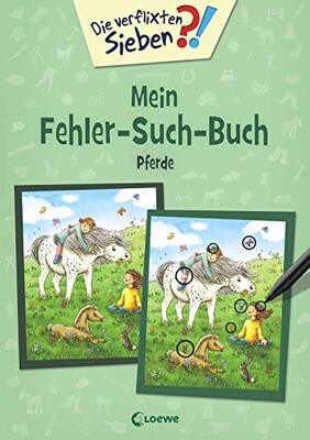 Alle Details zum Kinderbuch Die verflixten Sieben - Mein Fehler-Such-Buch - Pferde: Rätsel für Kinder ab 6 Jahre und ähnlichen Büchern