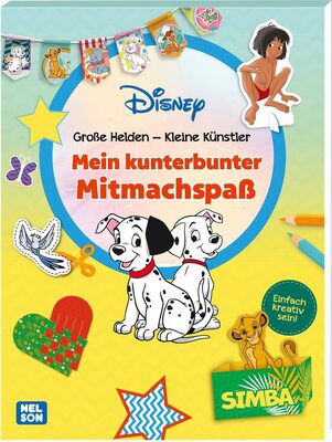 Alle Details zum Kinderbuch Disney Klassiker: Große Helden - Kleine Künstler: Mein kunterbunter Mitmachspaß: Malen, Basteln, Spielen und Dekorieren | Einfach kreativ sein mit Simba, Mogli, Bambi und Co. (ab 4 Jahren) und ähnlichen Büchern