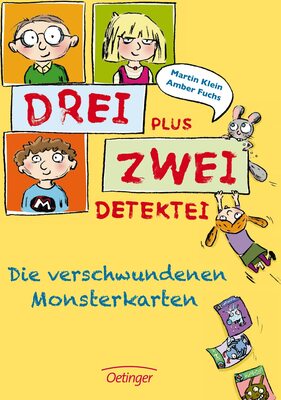 Alle Details zum Kinderbuch DREI plus ZWEI - DETEKTEI 1. Die verschwundenen Monsterkarten und ähnlichen Büchern