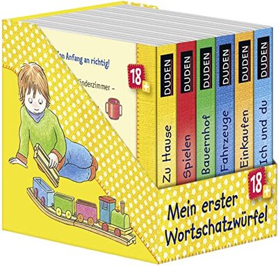 Alle Details zum Kinderbuch Duden 18+: Mein erster Wortschatzwürfel: Würfel und ähnlichen Büchern